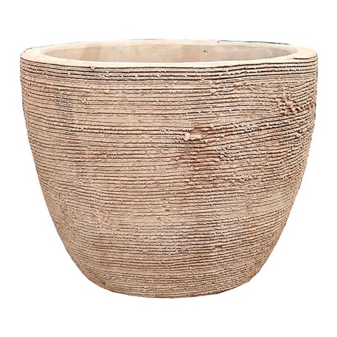 Pot Iven Egg Planter Med 11.75x9.5 Scratched Mocha