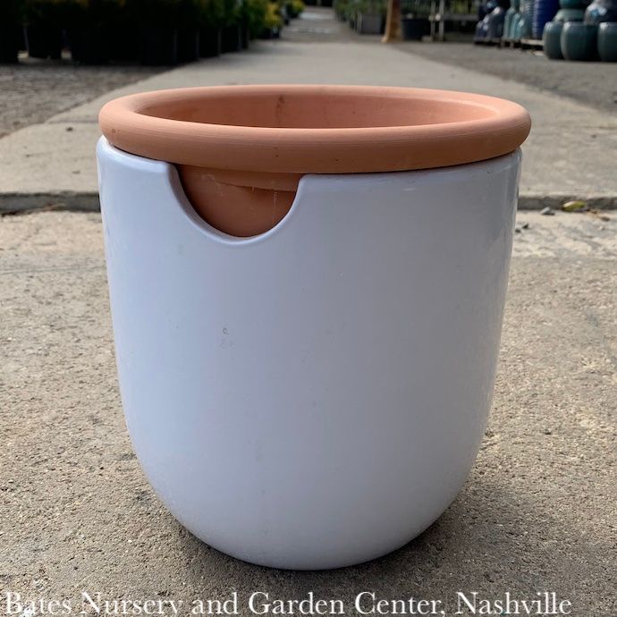 Pot Self Watering Egg Lrg 8x8 White