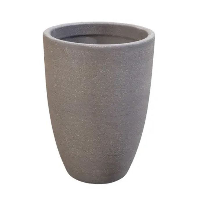 Pot Meadow Tall Rd Planter Sml 10x14 Recycled Clay Pale Grey or Charcoal