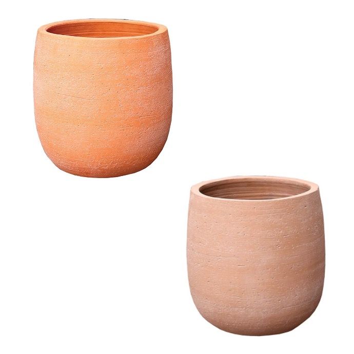 Pot OKO Egg Planter Med 15.75x15.75 Terracotta or Chocolate Mousse