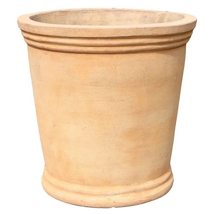 Pot Samaria Taper w/3 Ring Rim Med 14x13.5 Sienna Terracotta
