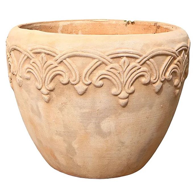 Pot Tiare Fleur Decor Planter Xlg 19.75x15 Sienna Terracotta