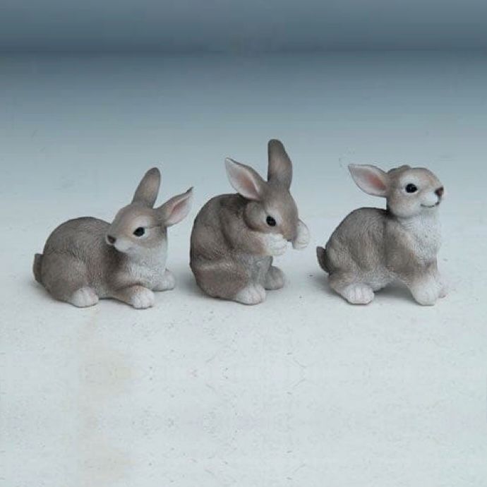 Statuary Rabbit/Bunny Sitting/Laying Asst 4-5H