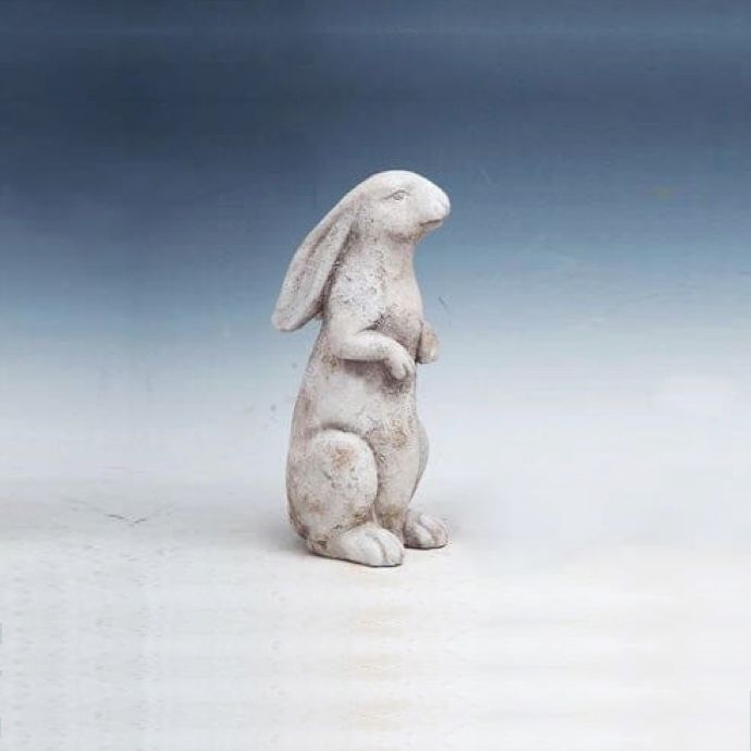 Statuary Standing Rabbit/Bunny Lrg 6x5x12 Cement