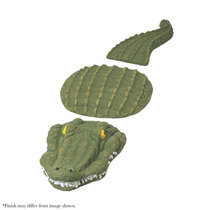 Statuary / Stepping Stone Lrg Crocodile/Alligator 3-piece 3x11x40