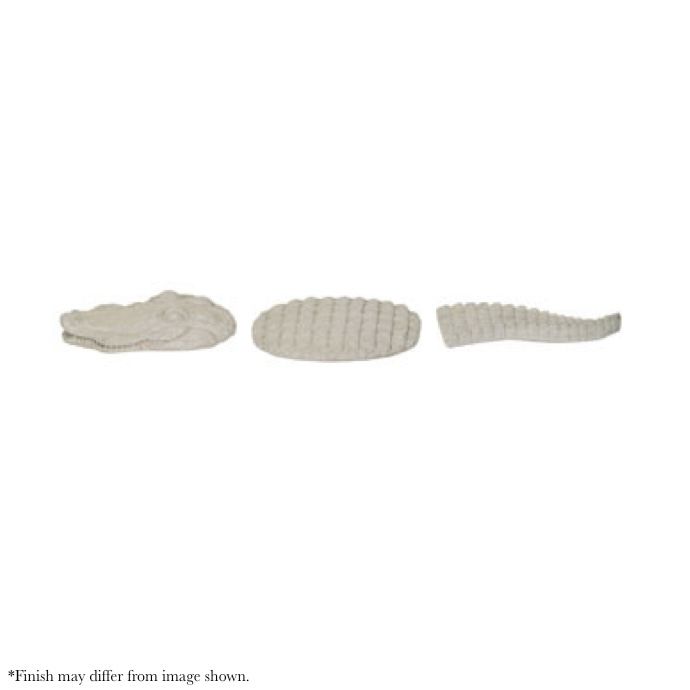 Statuary / Stepping Stone Lrg Crocodile/Alligator 3-piece 3x11x40