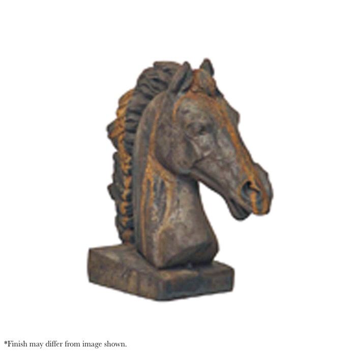 Statuary Horse Head Square Base 17x7x16
