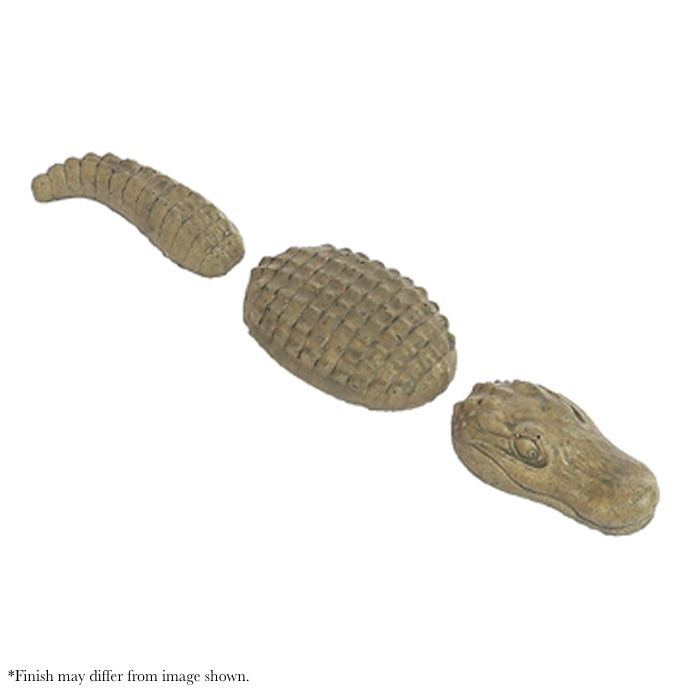 Statuary / Stepping Stone Sml Crocodile/Alligator 3-piece 3x17x1H
