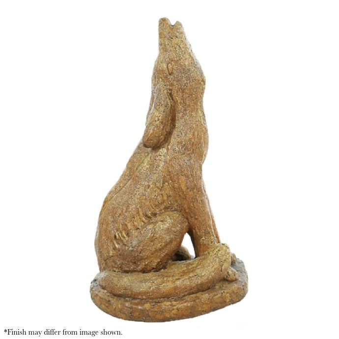 Statuary Rustic Coyote Howling 9x14x21H