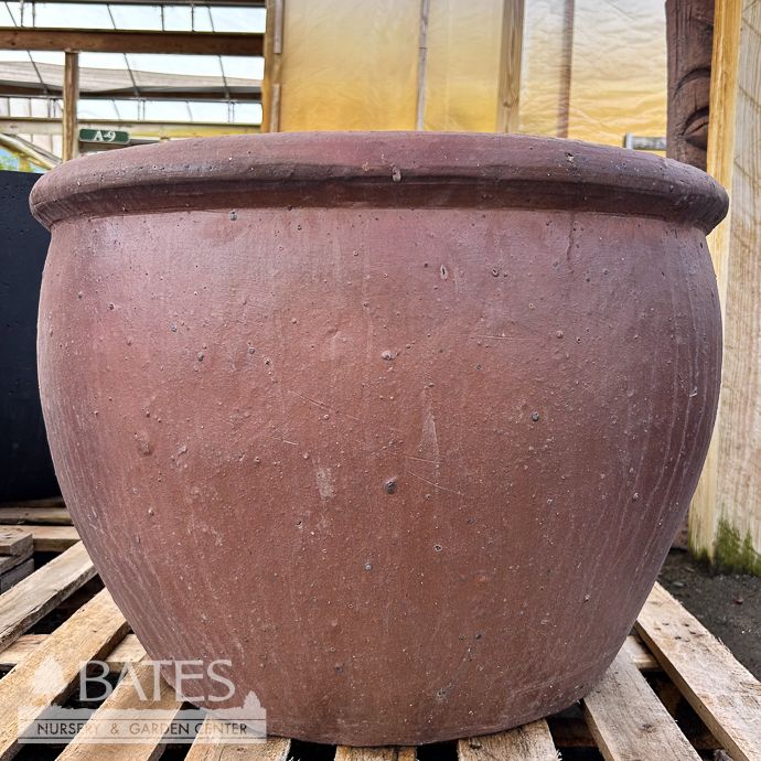 Pot Mudan XL Belly Planter Sml 21x15 Black Clay