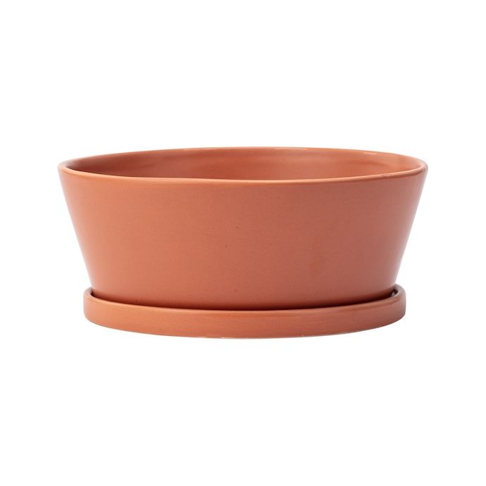 Pot Dish Garden w/Saucer 8.5x3  Rust