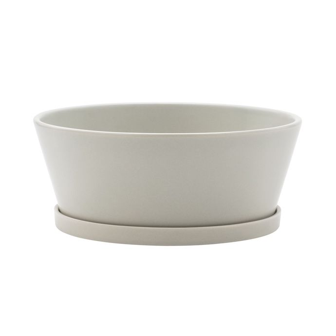 Pot Dish Garden w/Saucer 8.5x3 Gray