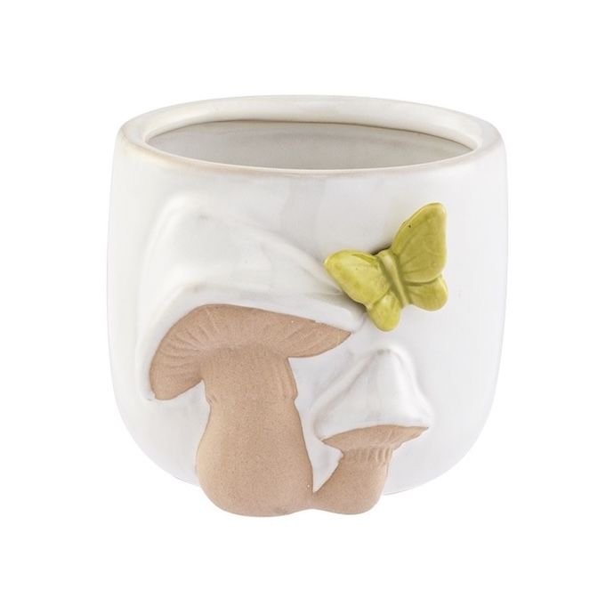 Pot 3D Mushroom w/Butterfly 3x3 Multi