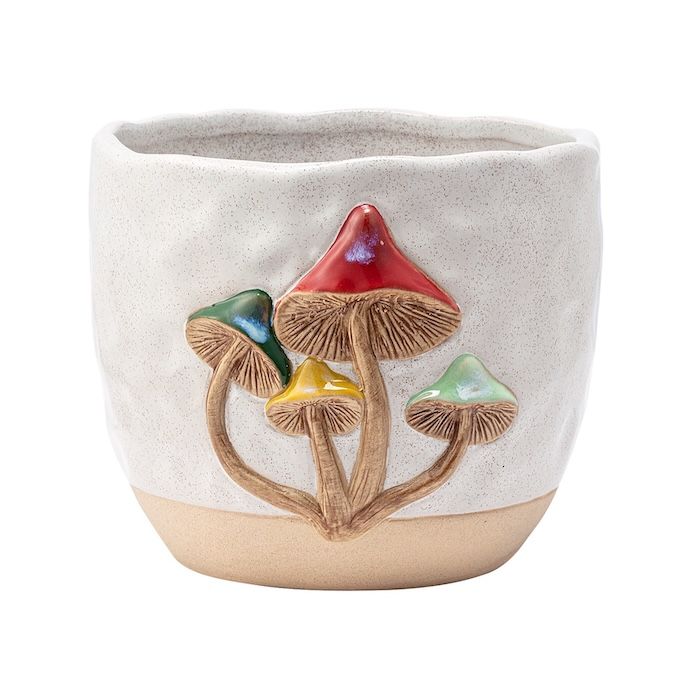 Pot Bright Mushrooms Lrg 5.5x5 Multi