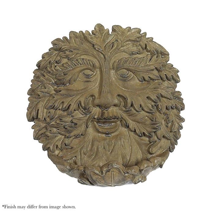 Plaque Leaf Face Wall Feeder10x3