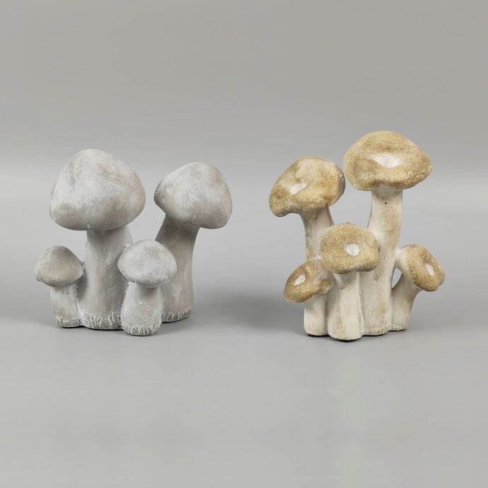 Statuary/Figurine 4-5-Mushroom Cluster 4H Asst Cement