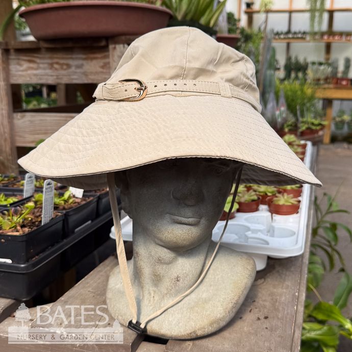 Rain &amp; Sun Hat with Adjustable Chin Strap - Khaki Matte