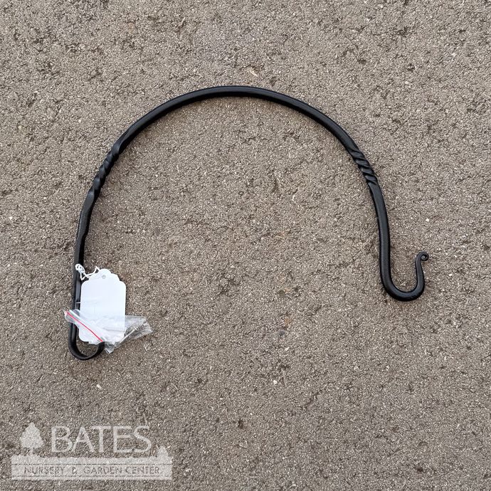 Wall Bracket 12" Arc w/Twists Black Metal