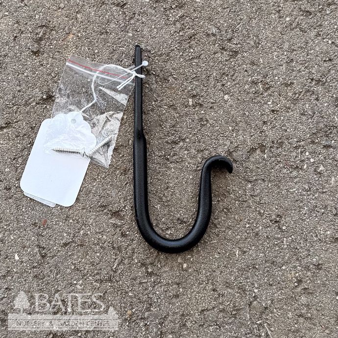 Wall Bracket /Hanger J-Hook 6" Black Metal