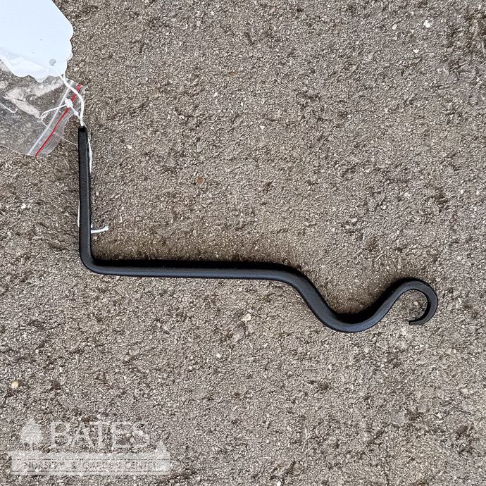 Wall Bracket / Hanger Upturned 7.75" Black Metal