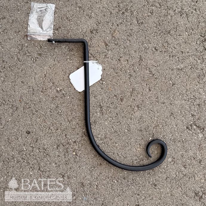 Wall Bracket / Hanger Downturned 10" Black Metal