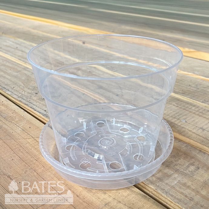Pot 6.3" Orchid Clear Plastic Nursery Pot
