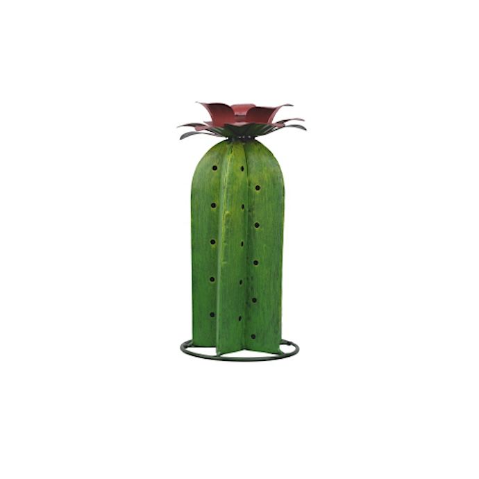 Garden Stake Solar 3D Cactus Lrg 6.75x12H Metal