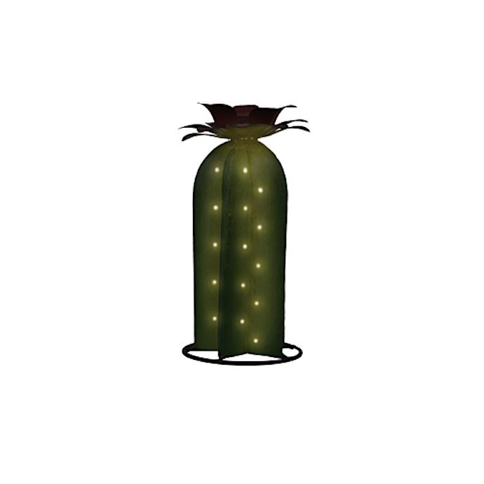 Garden Stake Solar 3D Cactus Lrg 6.75x12H Metal