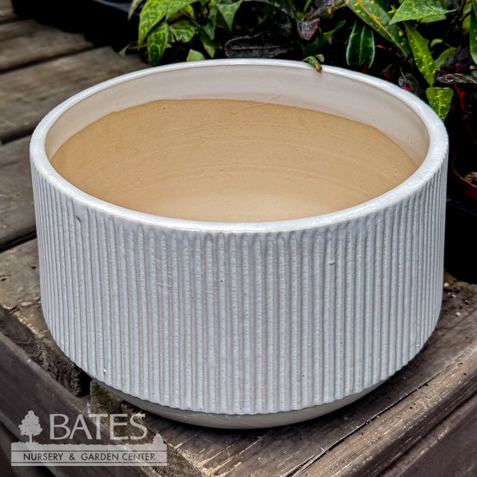 Pot Vertical Striped Bowl 8.5x5 Coconut