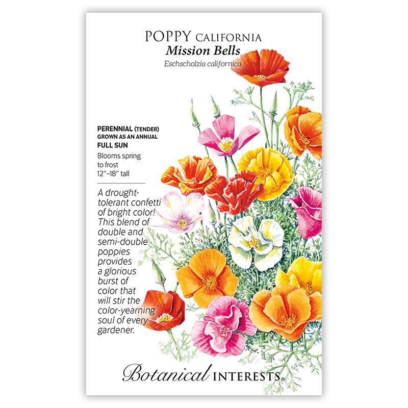 Seed Poppy California Mission Bells - Lrg Pkt