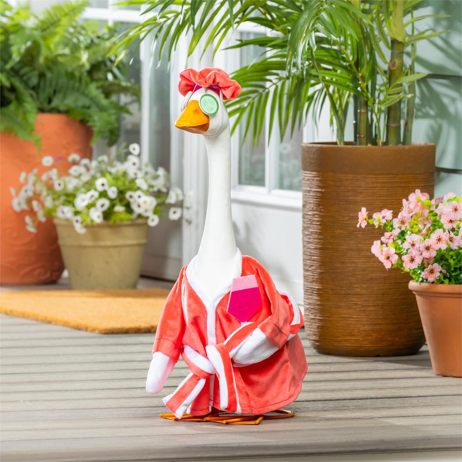 Statuary Giddy the Dressable Porch Goose Metal 21H - Statue Only (Outfits Sold Separately)