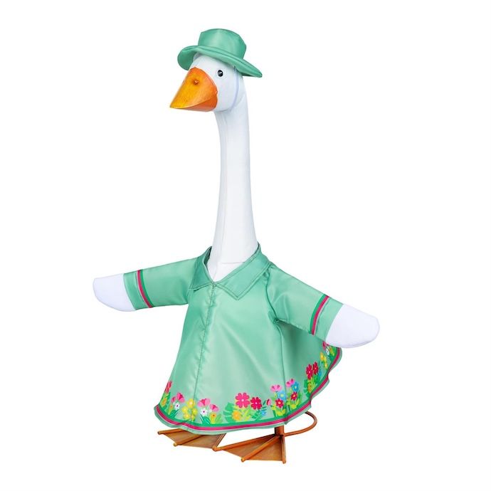 Giddy the Goose/ Glammy Flamingo Mint Garden Dress - Outfit Only