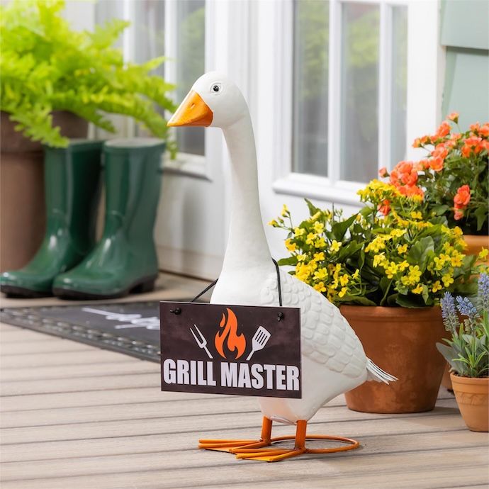 Giddy the Goose/ Glammy Flamingo Grill Master Sign - Sign Only