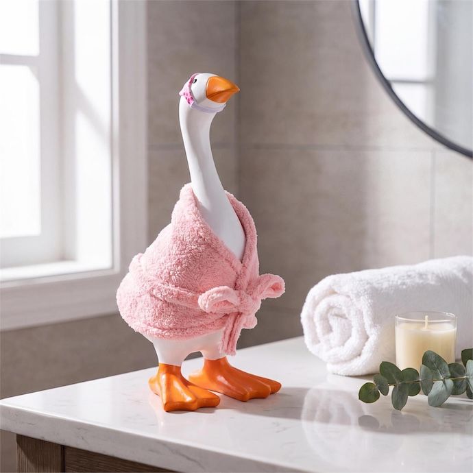 Gordy the Desktop/ Table Goose Pink Spa Set - Outfit Only