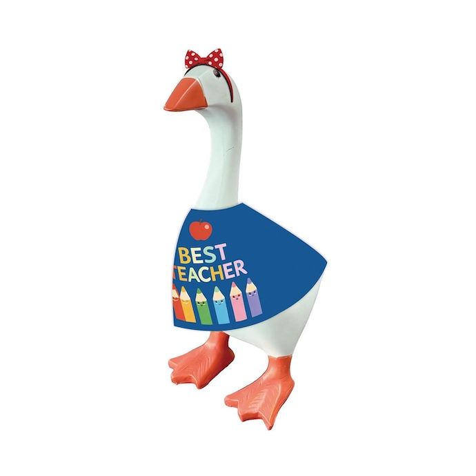 Gordy the Desktop/ Table Goose Best Teacher Shirt - Outfit Only