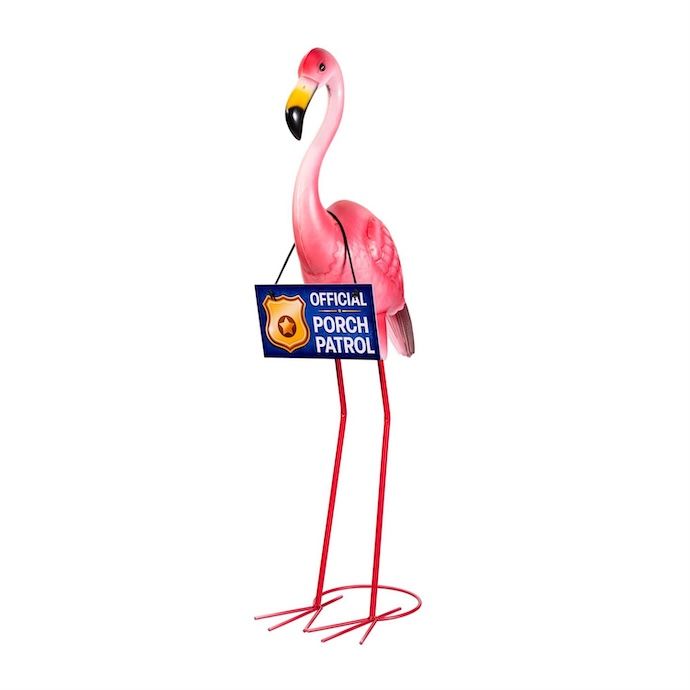 Giddy the Goose/ Glammy Flamingo Porch Patrol Sign - Sign Only