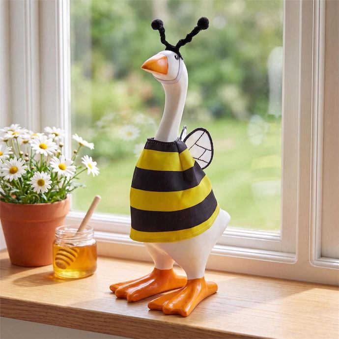 Gordy the Desktop/ Table Goose Spring/ Halloween Bumblebee Set - Outfit Only