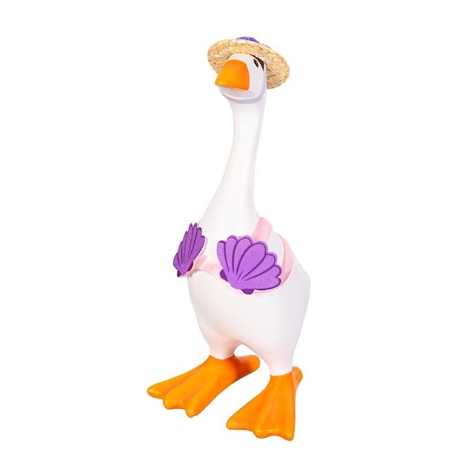 Gordy the Desktop/ Table Goose Hula Seashell Top - Outfit Only