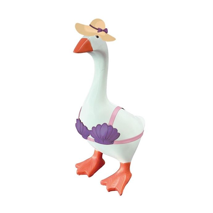Gordy the Desktop/ Table Goose Hula Seashell Top - Outfit Only