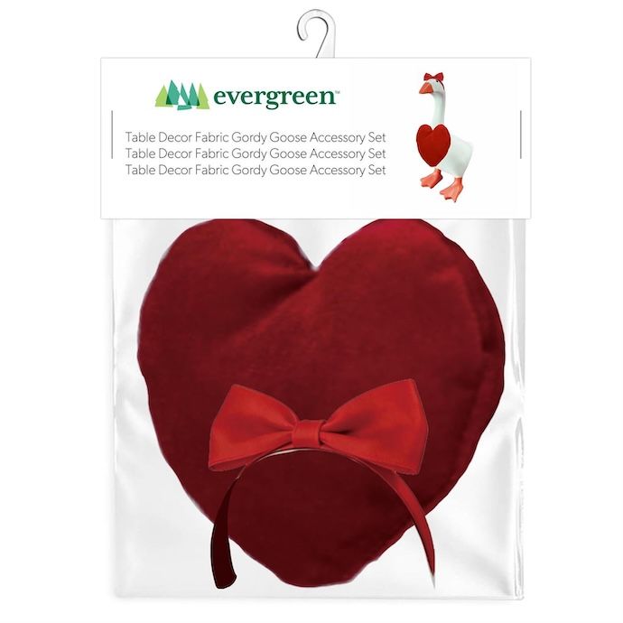Gordy the Desktop/ Table Goose Valentine's Day Heart - Heart and Bow Only