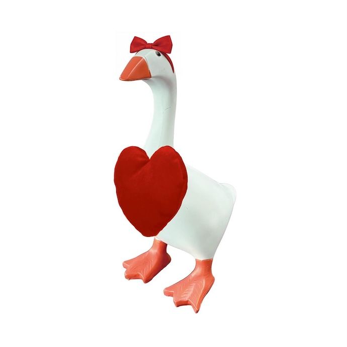 Gordy the Desktop/ Table Goose Valentine's Day Heart - Heart and Bow Only
