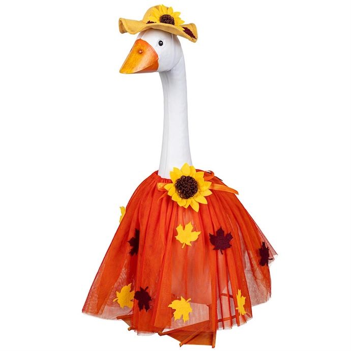 Giddy the Goose Fall Leaves Dress w/Sunflower - Outfit Only