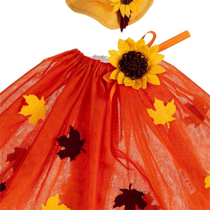 Giddy the Goose Fall Leaves Dress w/Sunflower - Outfit Only