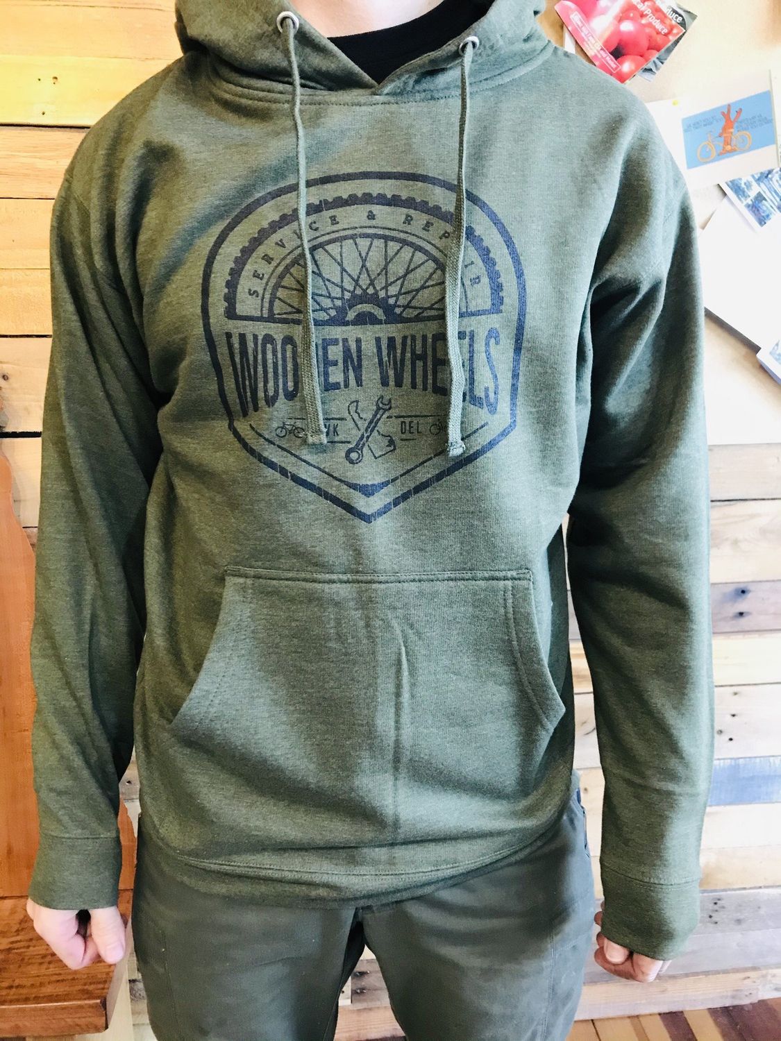 Wooden Wheels Hoodie GREEN