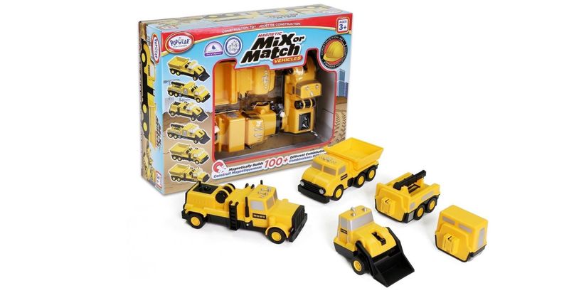 Product image of Magnetic Mix or Match Construction Vehicles Set by Popular Playthings