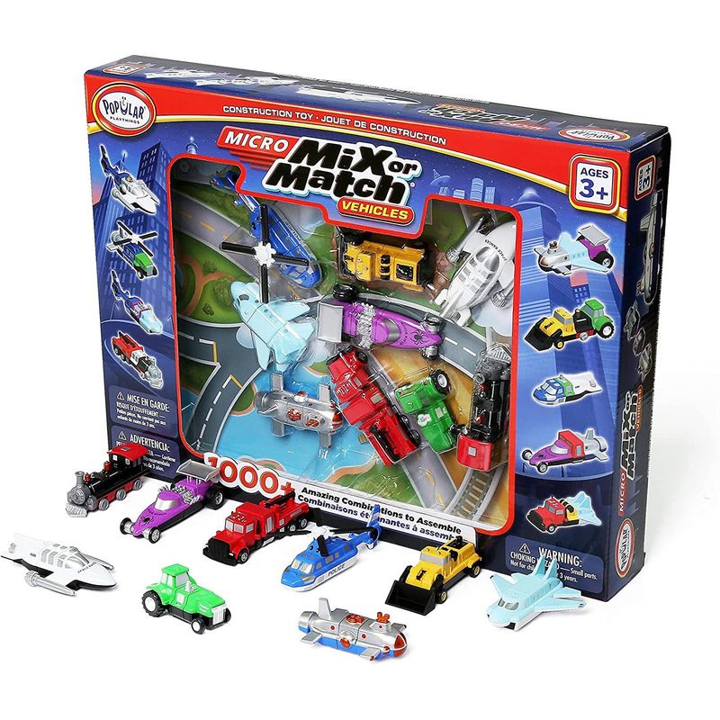 Magnetic Mix or Match Micro Vehicles Deluxe 2 Set by Popular Playthings product image