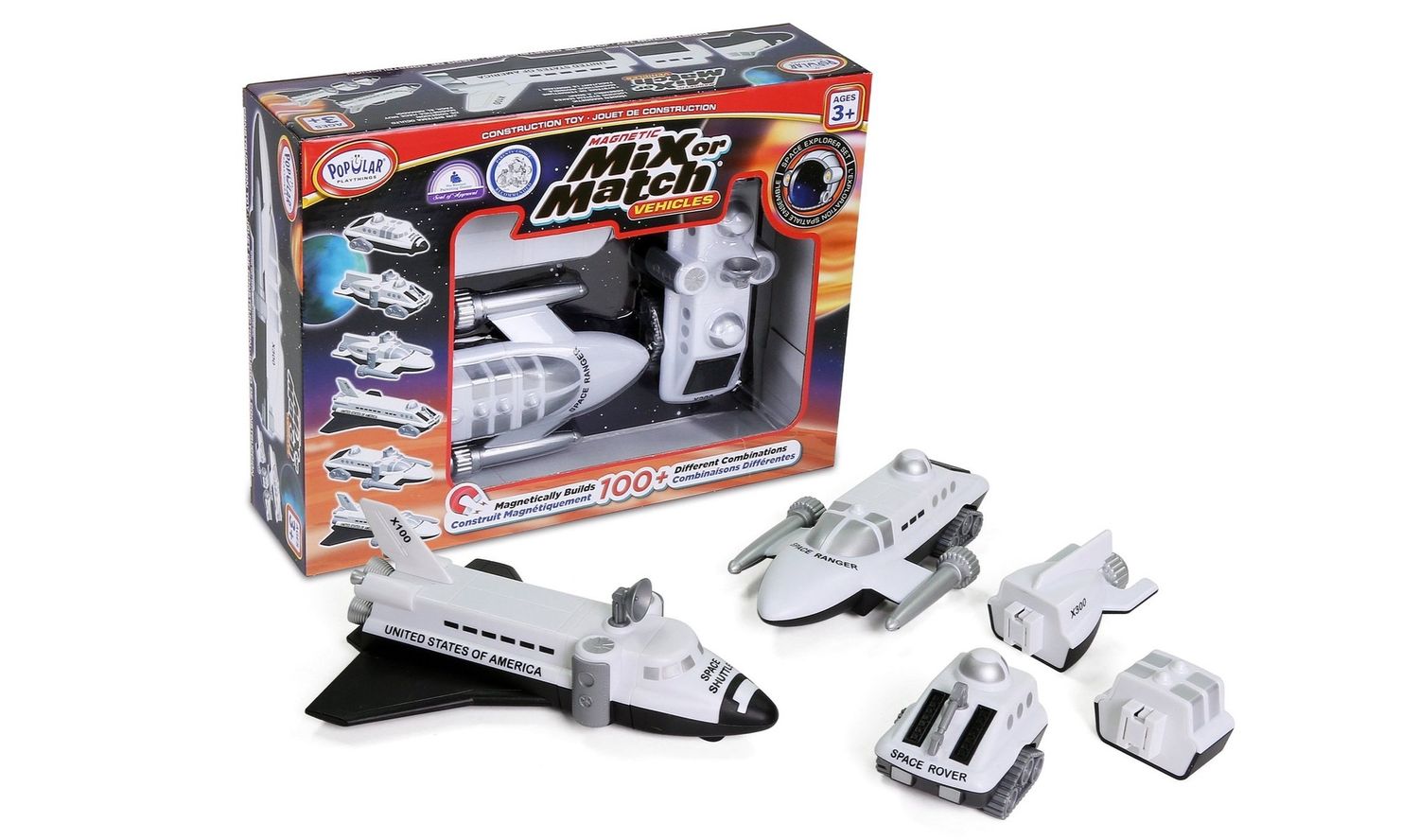 Magnetic Mix or Match Vehicles Space Set by Popular Playthings product image