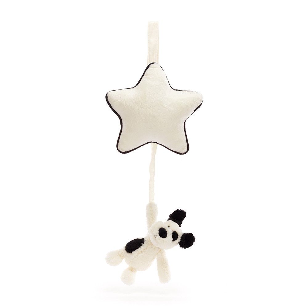 Jellycat Bashful Puppy Musical Pull – Soft plush dog with lullaby star