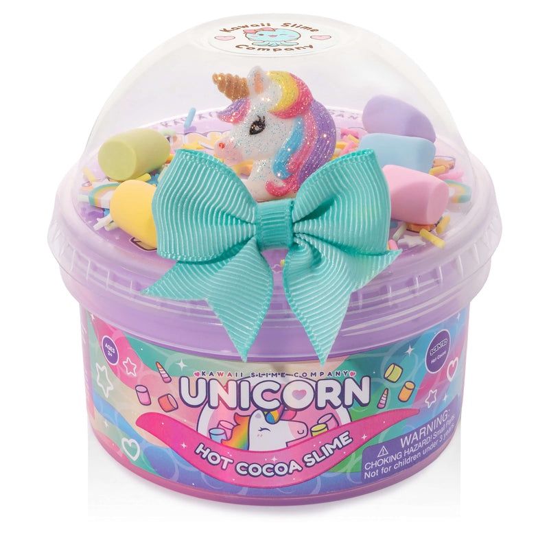 Unicorn Hot Cocoa Slime in its packaging from Kawaii Slime Company​