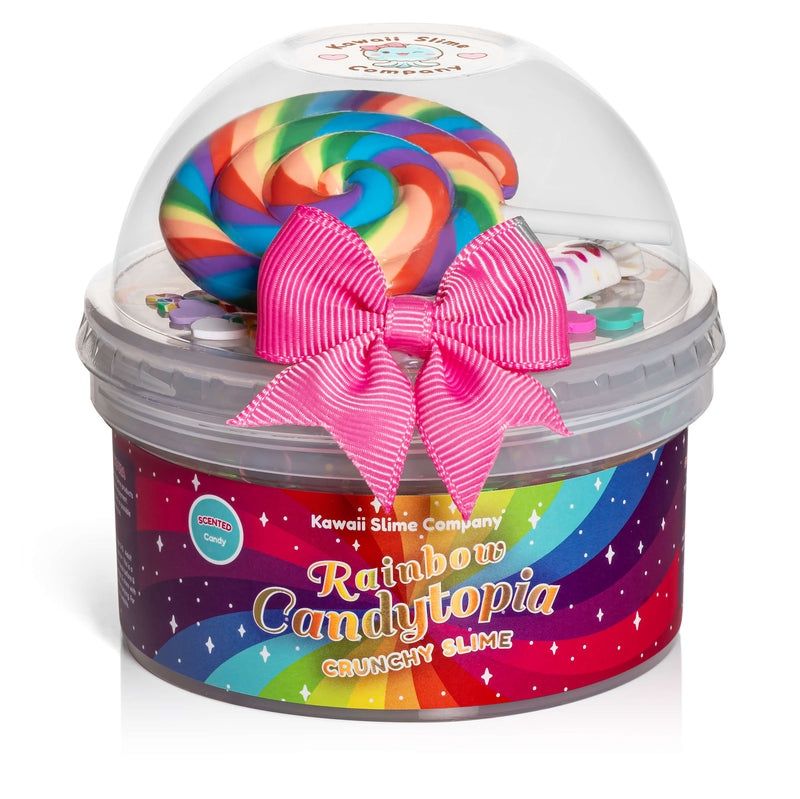Close-up of the textured, vibrant Rainbow Candytopia Crunchy Slime​
